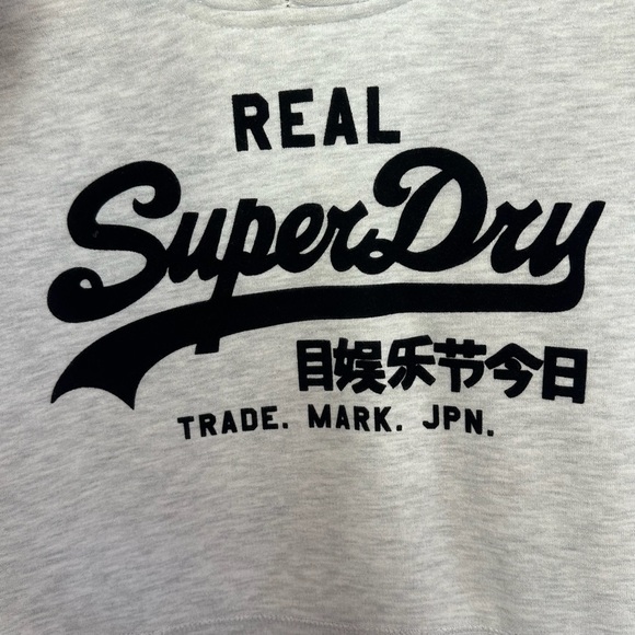 Superdry Sweatshirt VINTAGE LOGO EMBOSS FLOCK Size 8 - Picture 5 of 7